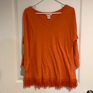 Sundance Fringed V-Neck Tunic